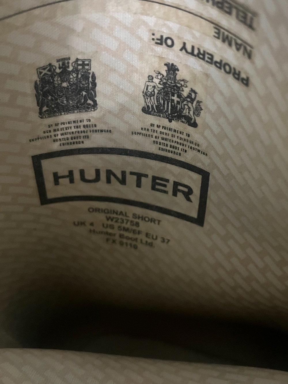 Hunter Original Short Gloss Rain Boots Black Women’s Size 6 Waterproof W23758 - Picture 7 of 7